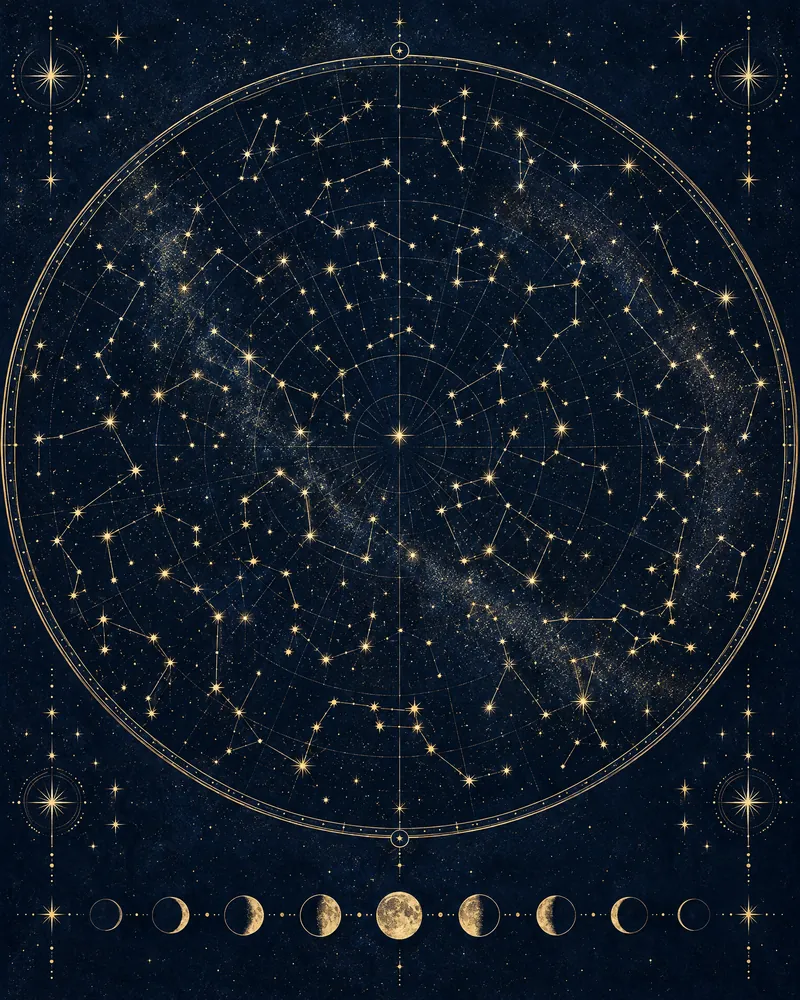 Celestial Map — Star charts and constellation lines