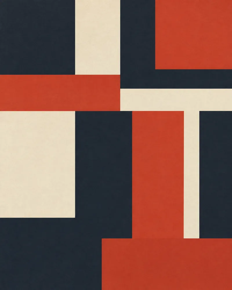 Colour Block — Confident planes of colour, hard architectural edges