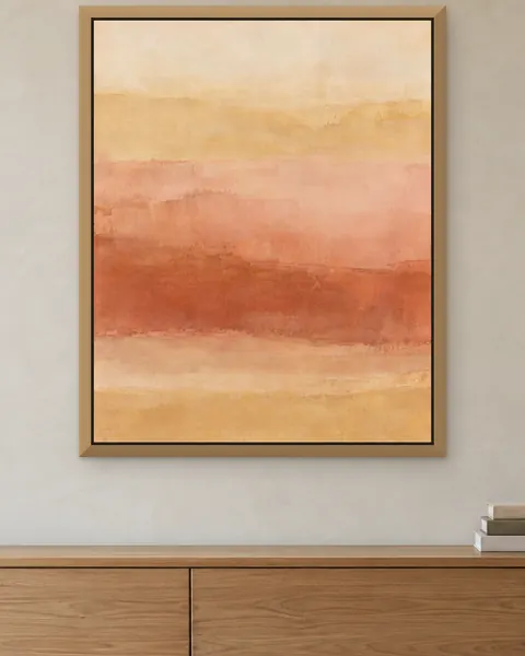Soft Fields in the natural oak finish, on a wall