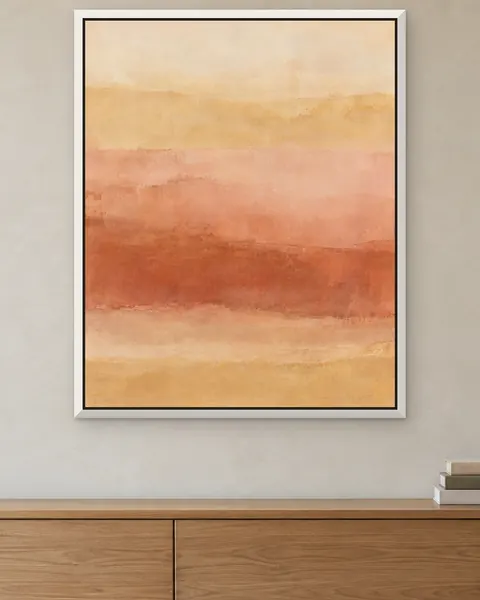 Soft Fields in the gallery white finish, on a wall