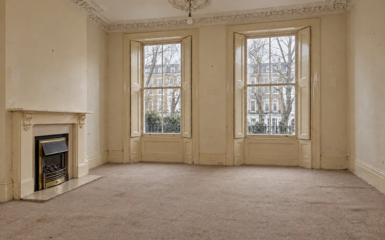 Victorian reception room, London, before the design
