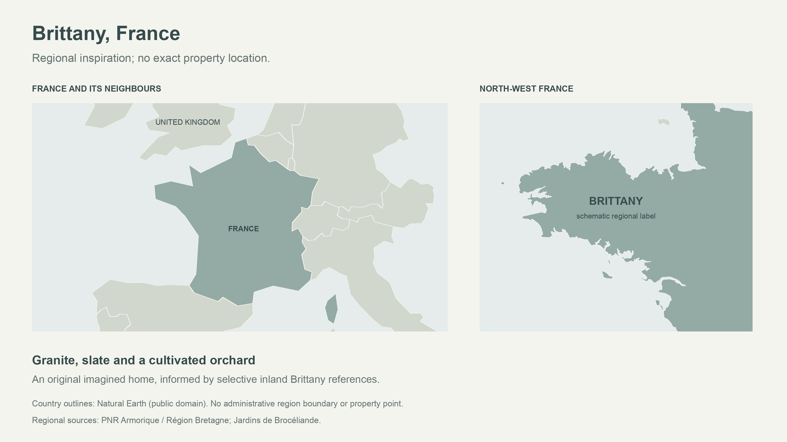 France and north-west France context with a broad Brittany label; no property point.